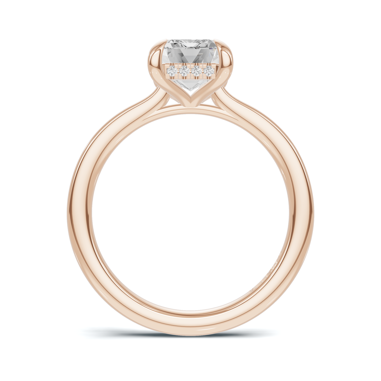 Hidden Halo Solitaire Ring