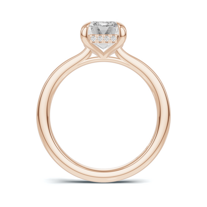 Hidden Halo Solitaire Ring
