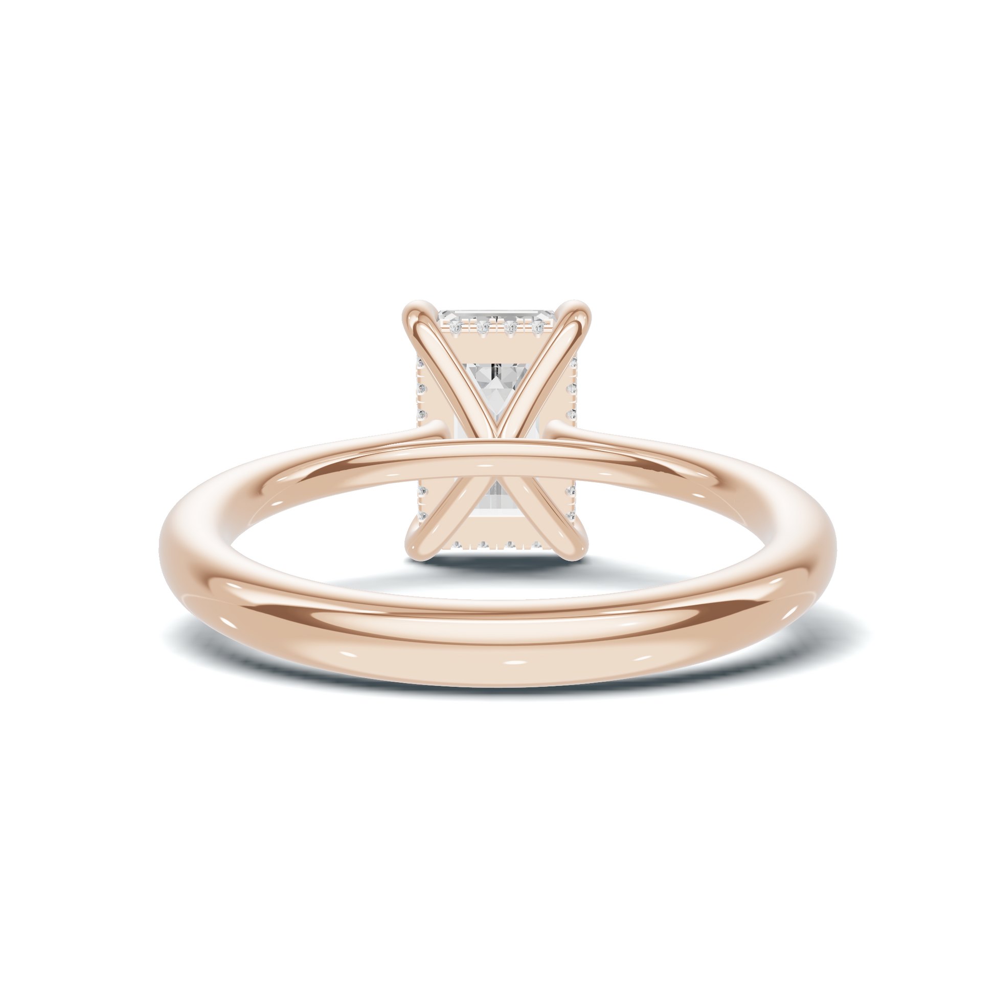 Hidden Halo Solitaire Ring
