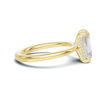 Hidden Halo Solitaire Ring