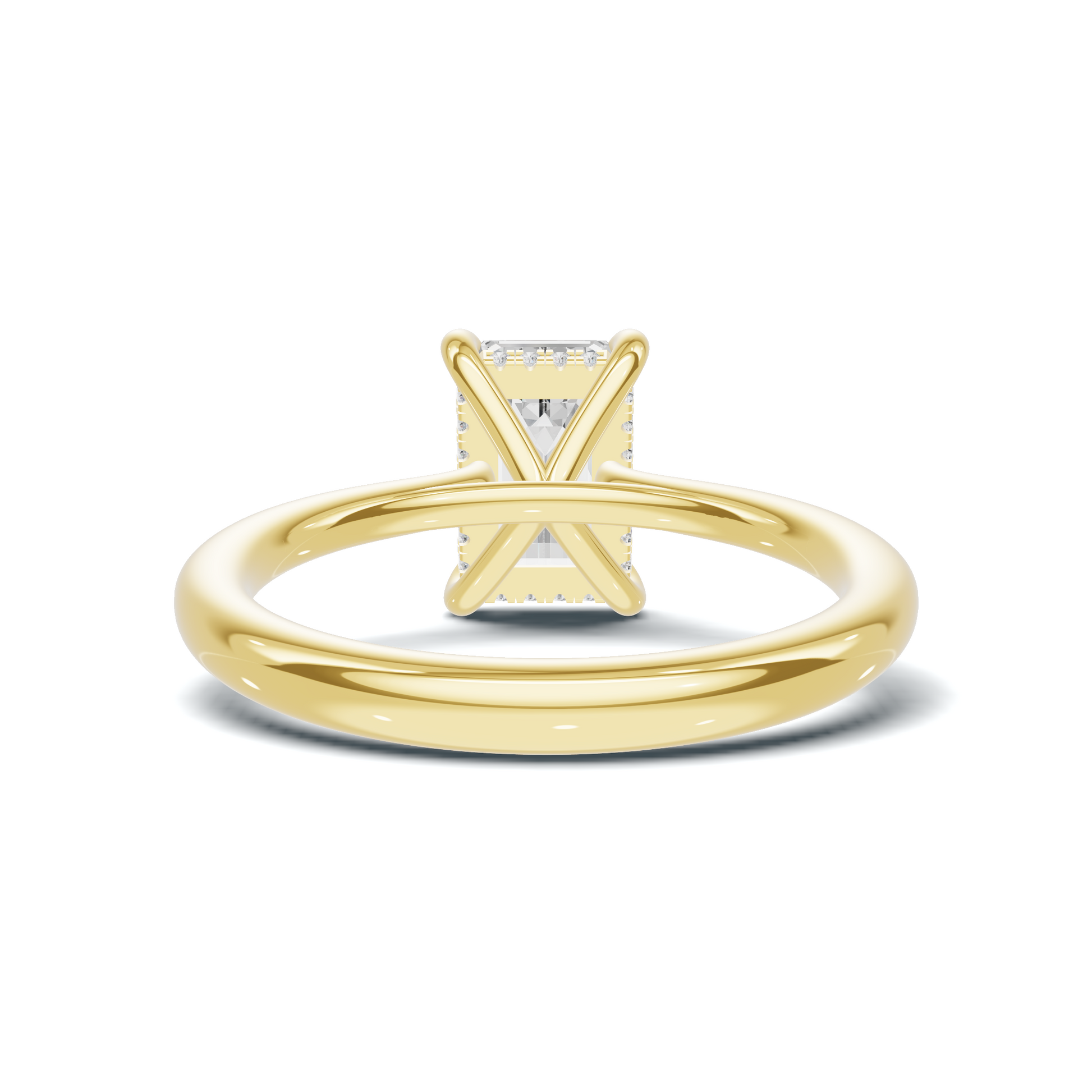 Hidden Halo Solitaire Ring