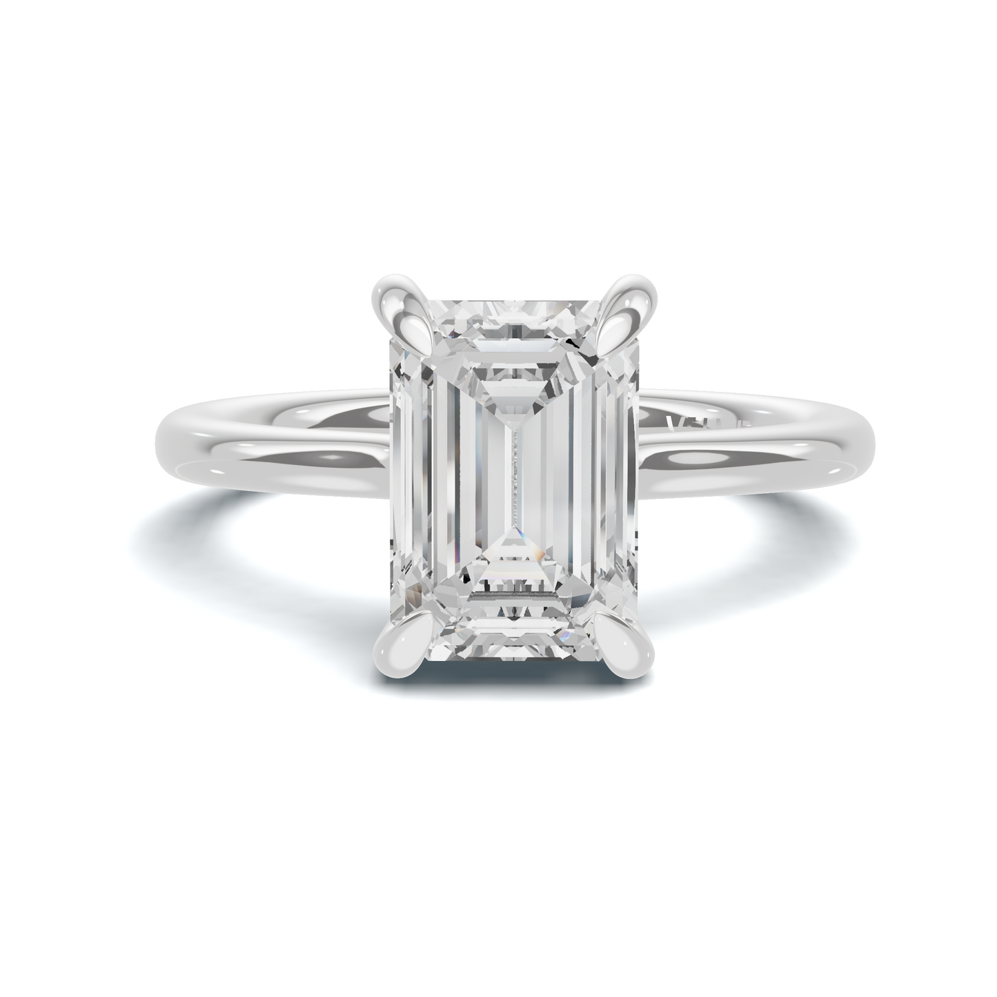 Hidden Halo Solitaire Ring