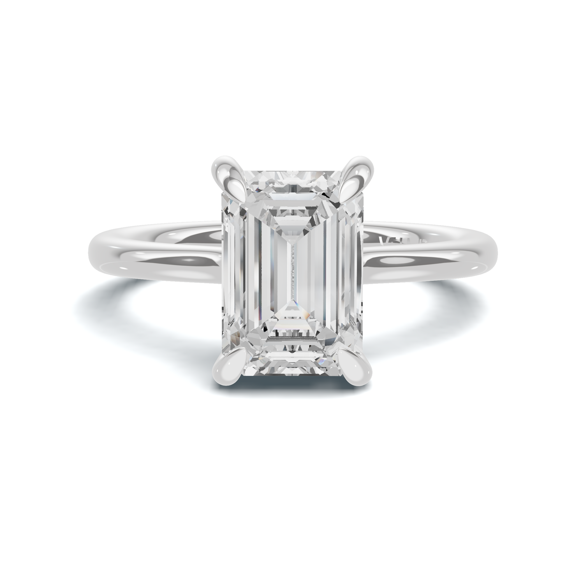 Hidden Halo Solitaire Ring