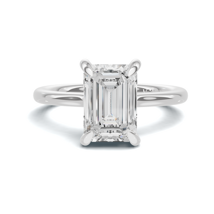 Hidden Halo Solitaire Ring