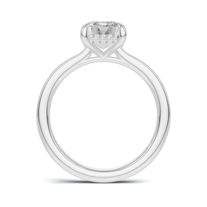 Hidden Halo Solitaire Ring