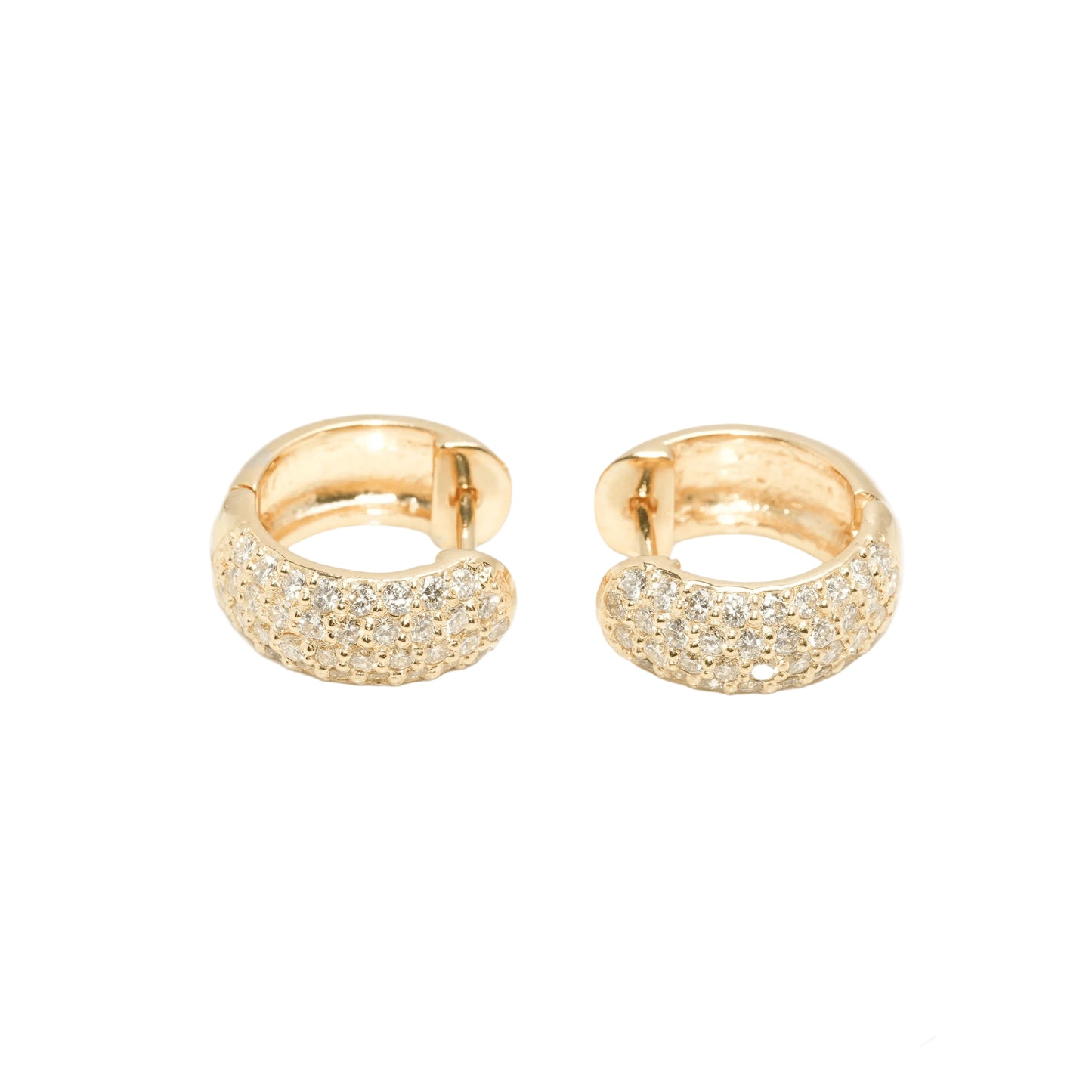 Gold Lab Diamond Hoop Earrings 1.00CT 6mm x 11mm