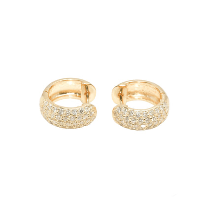 Gold Lab Diamond Hoop Earrings 1.00CT 6mm x 11mm