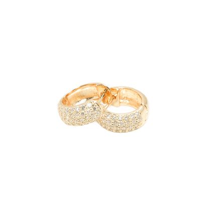 Gold Lab Diamond Hoop Earrings 1.00CT 6mm x 11mm