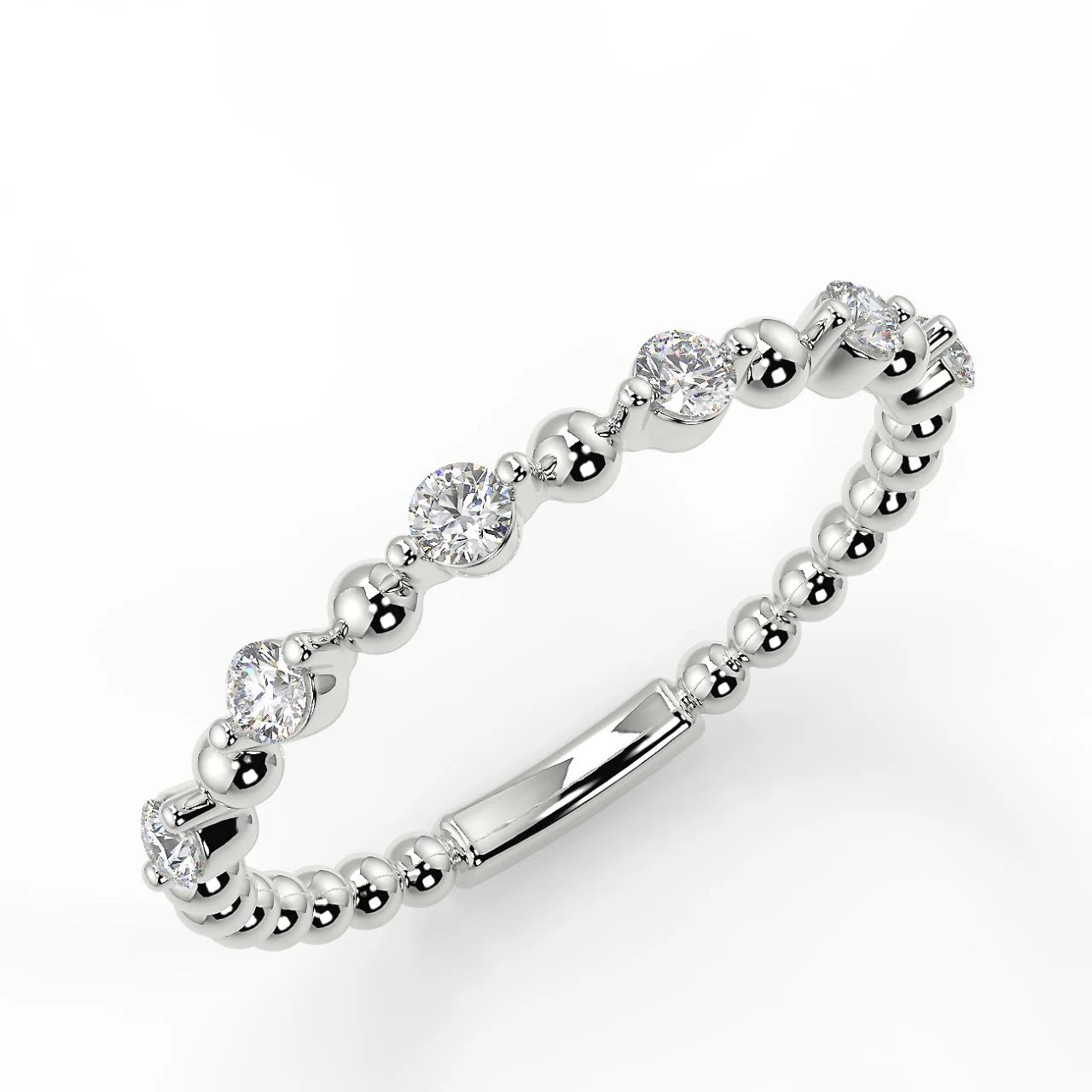 10k Gold Lab Diamond Spiral Bubble Ring