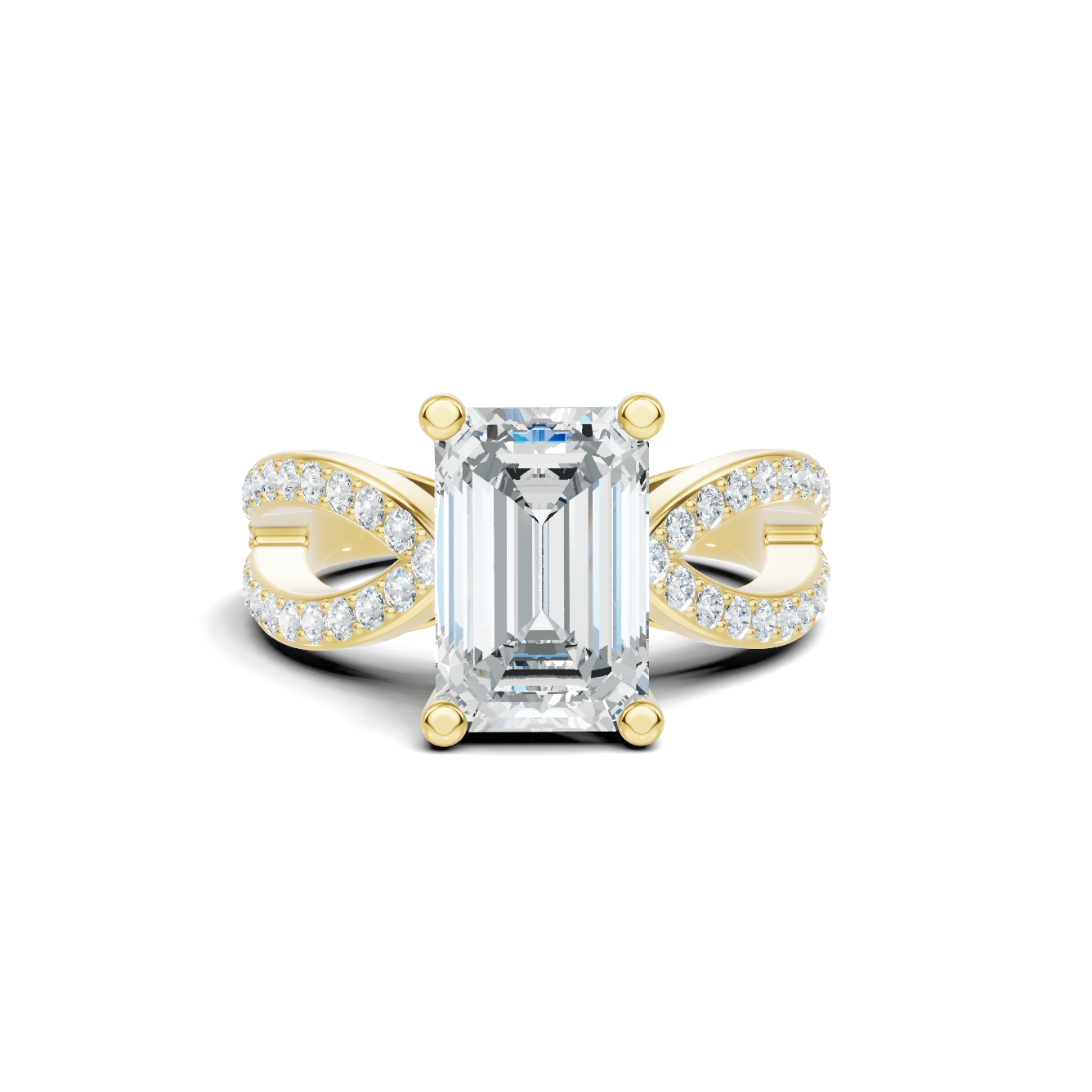 Infinity Twist Accented Ring