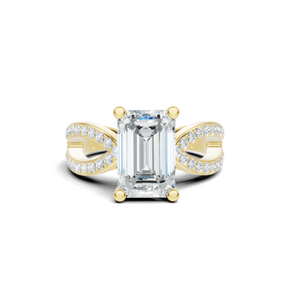 Infinity Twist Accented Ring