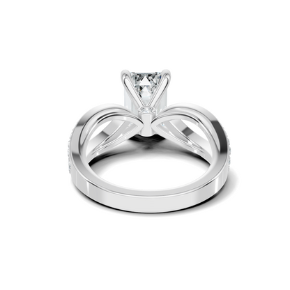 Infinity Twist Accented Ring