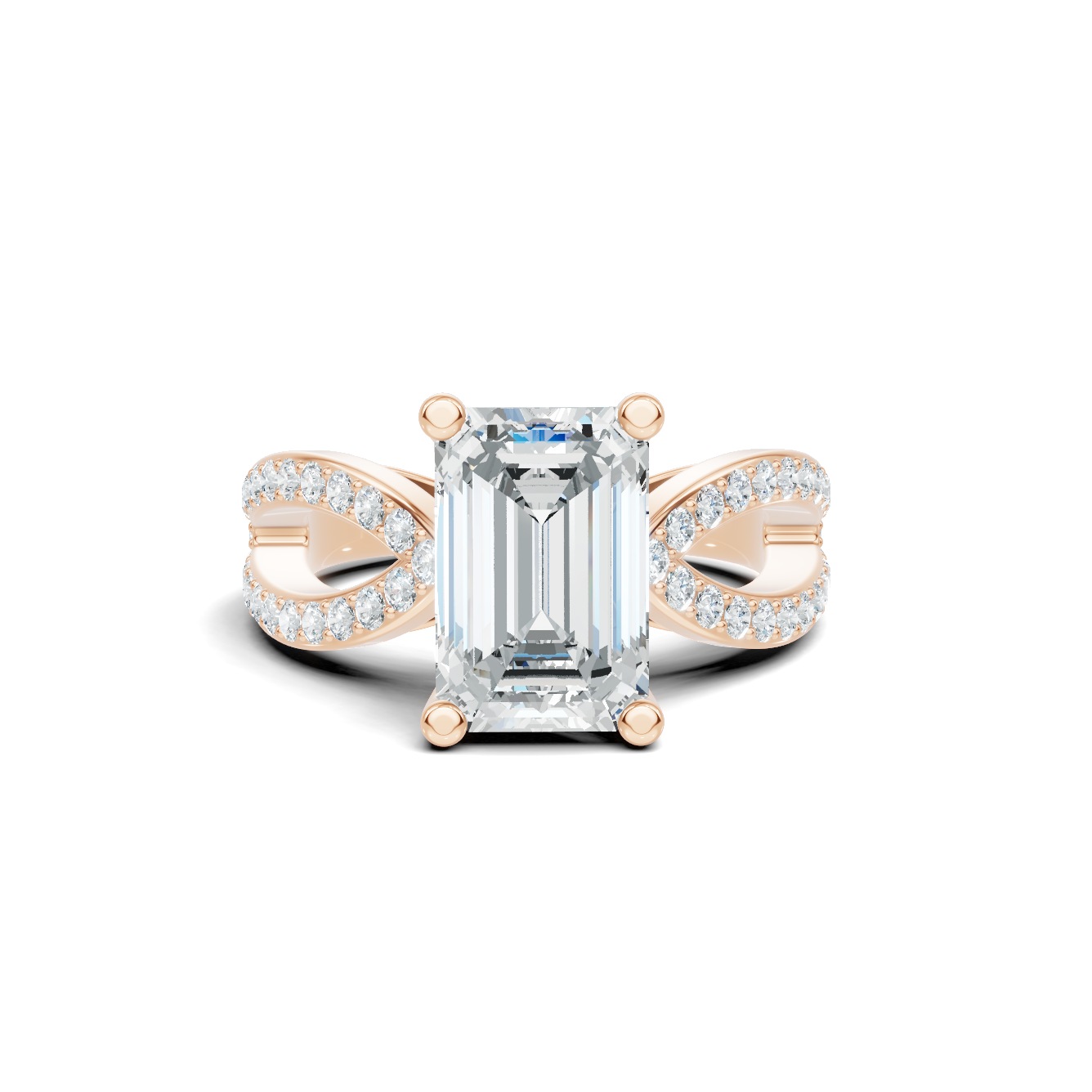 Infinity Twist Accented Ring