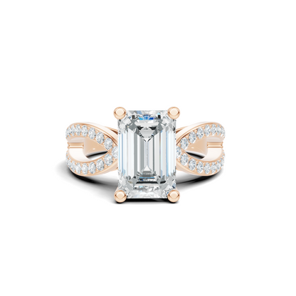 Infinity Twist Accented Ring