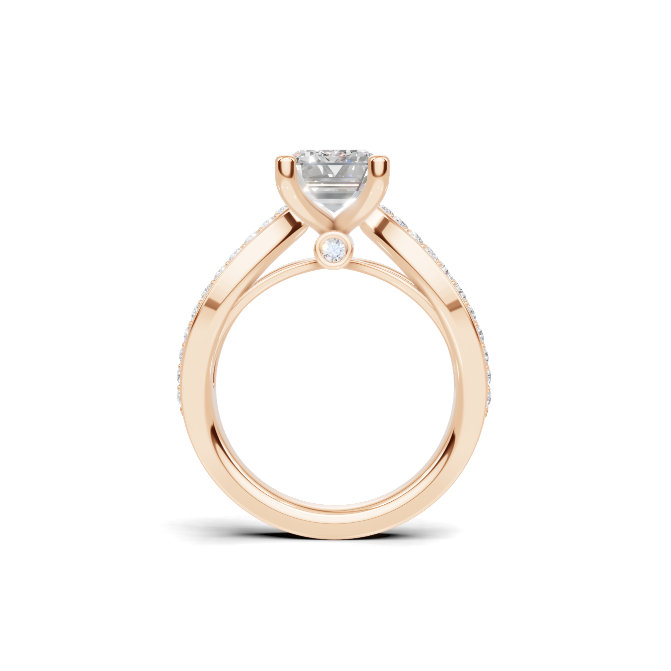 Infinity Twist Accented Ring