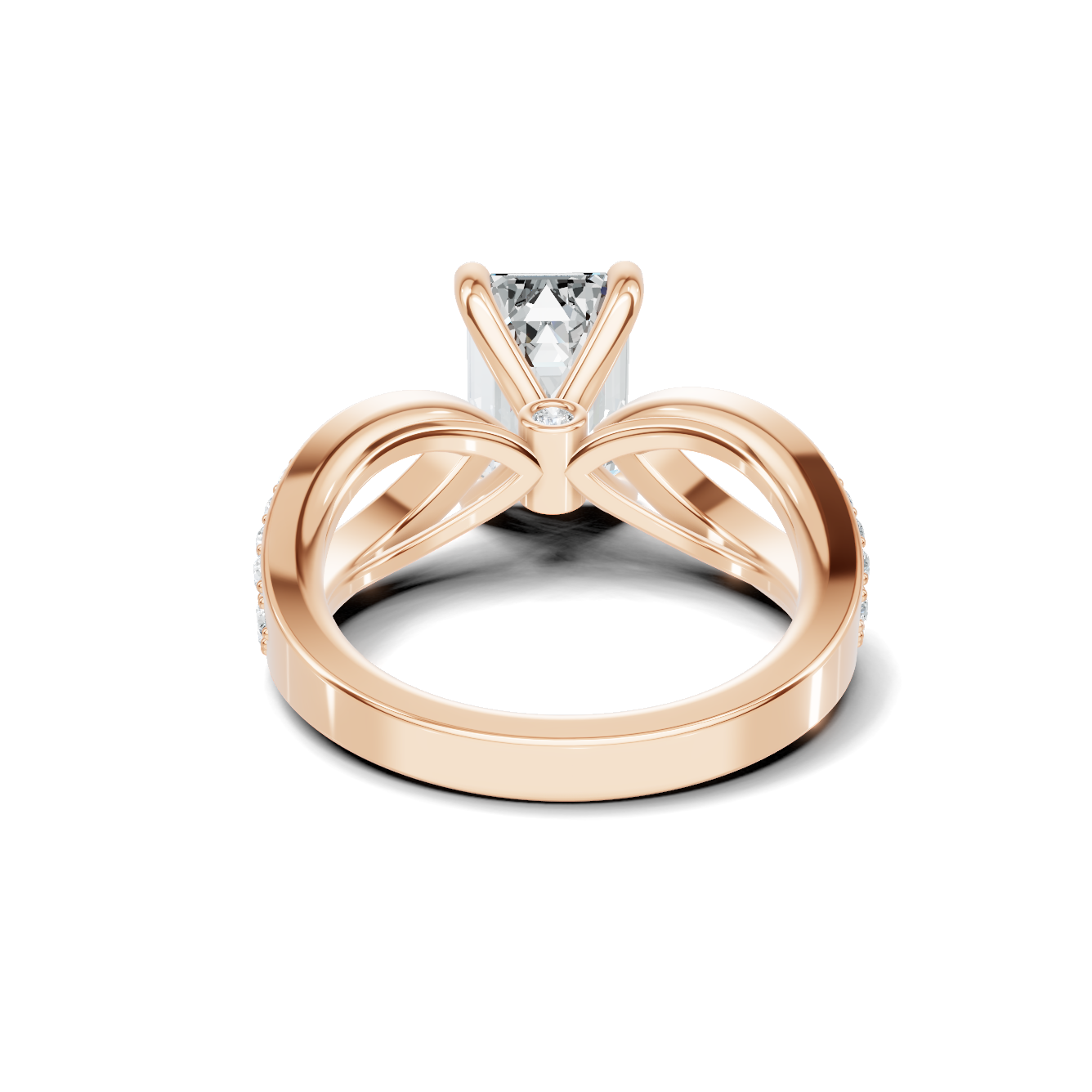 Infinity Twist Accented Ring