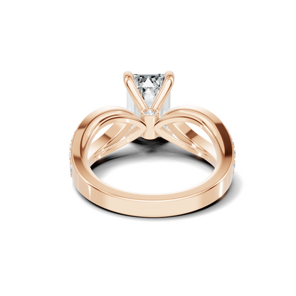 Infinity Twist Accented Ring