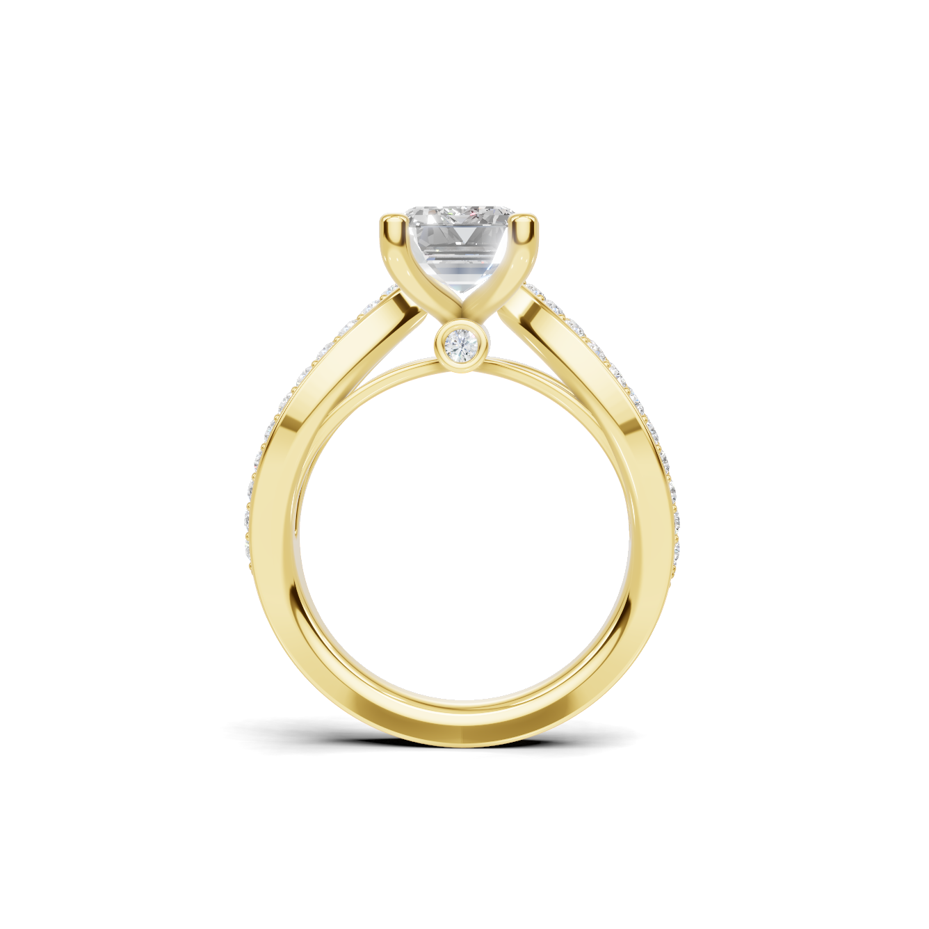 Infinity Twist Accented Ring
