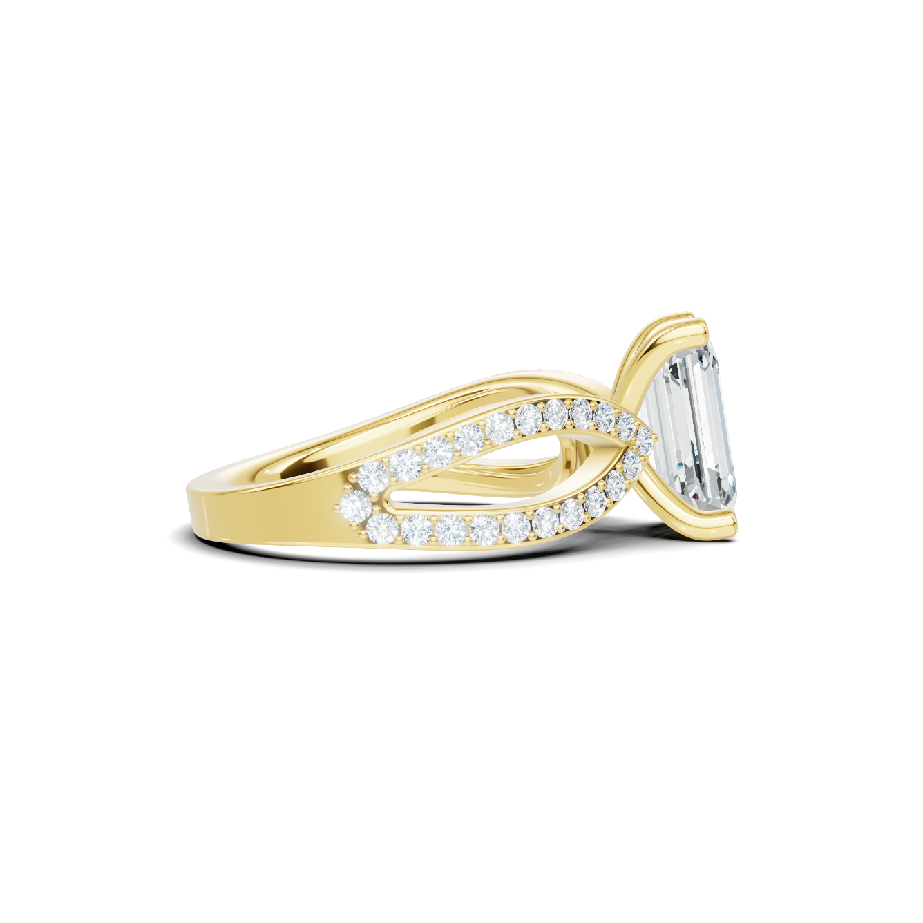 Infinity Twist Accented Ring