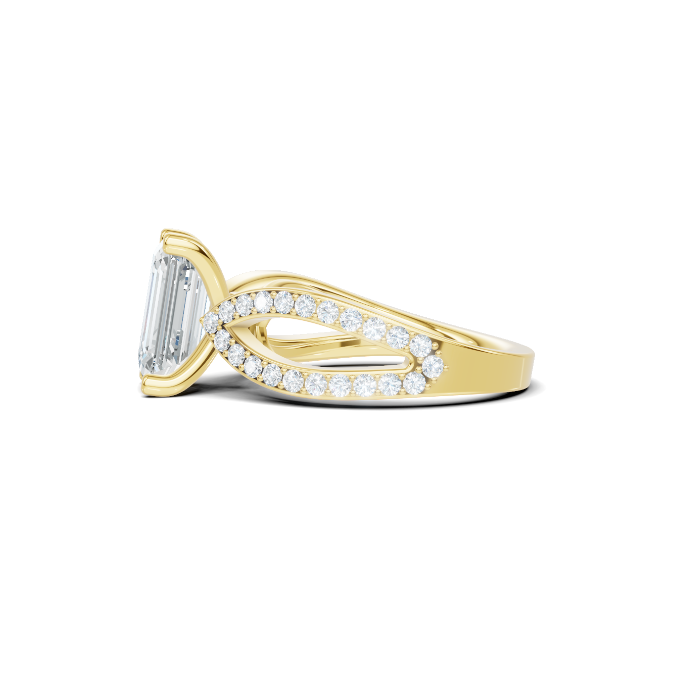 Infinity Twist Accented Ring