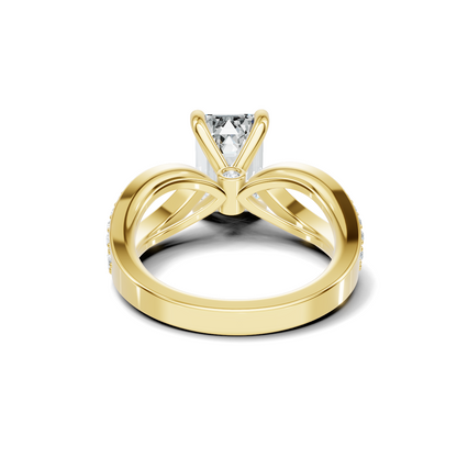 Infinity Twist Accented Ring