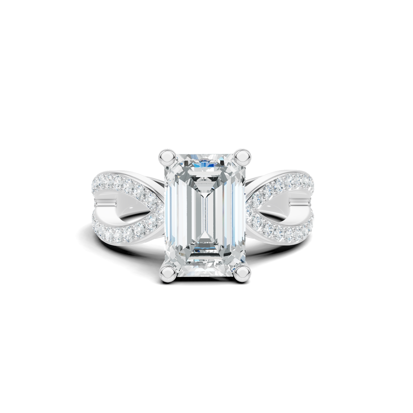 Infinity Twist Accented Ring