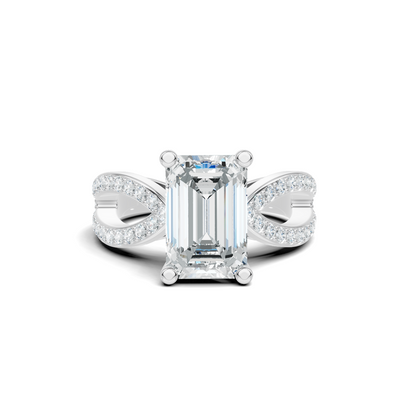 Infinity Twist Accented Ring