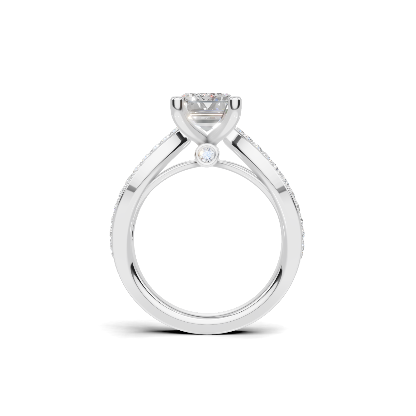 Infinity Twist Accented Ring