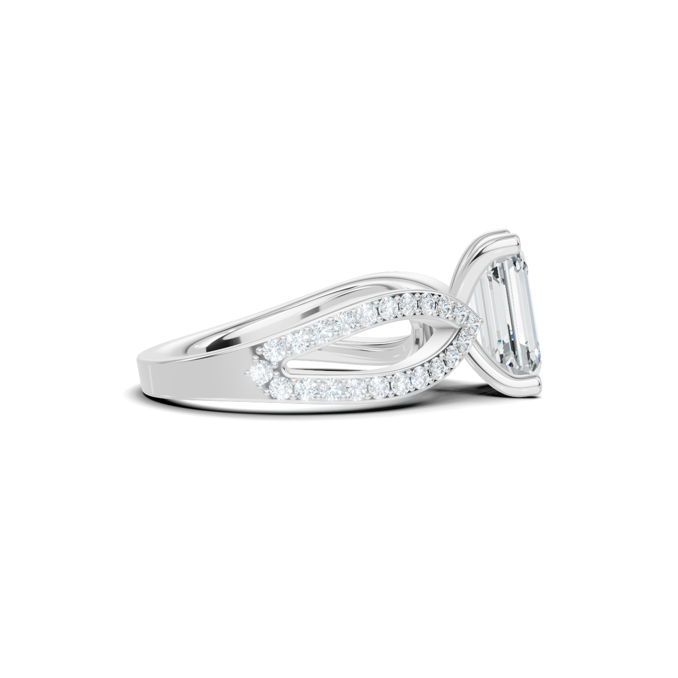 Infinity Twist Accented Ring