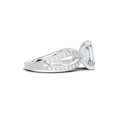 Infinity Twist Accented Ring