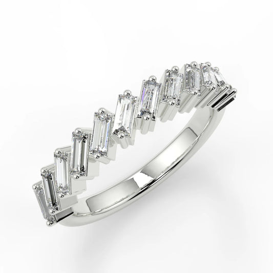10k Gold Radiant Cut Lab Diamond Semi-Halo Ring