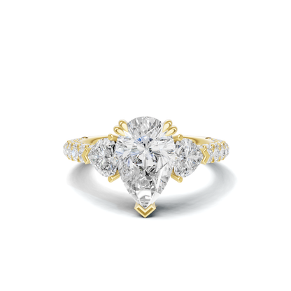 Luxe Brilliant Three Stone Ring