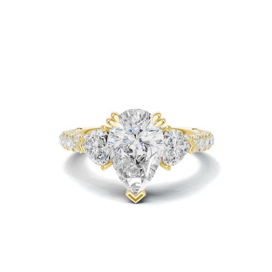 Luxe Brilliant Three Stone Ring