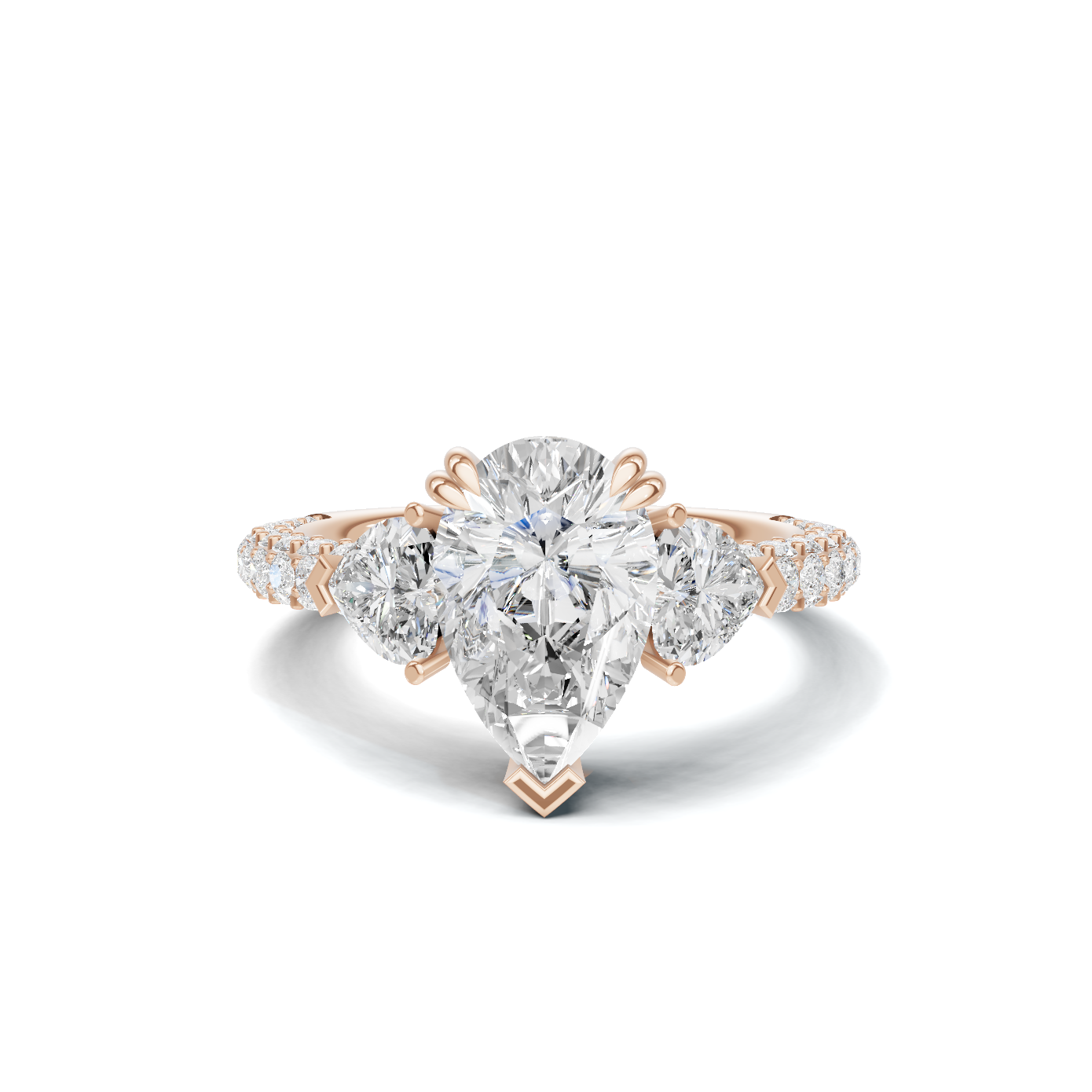 Luxe Brilliant Three Stone Ring