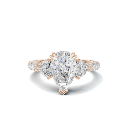 Luxe Brilliant Three Stone Ring