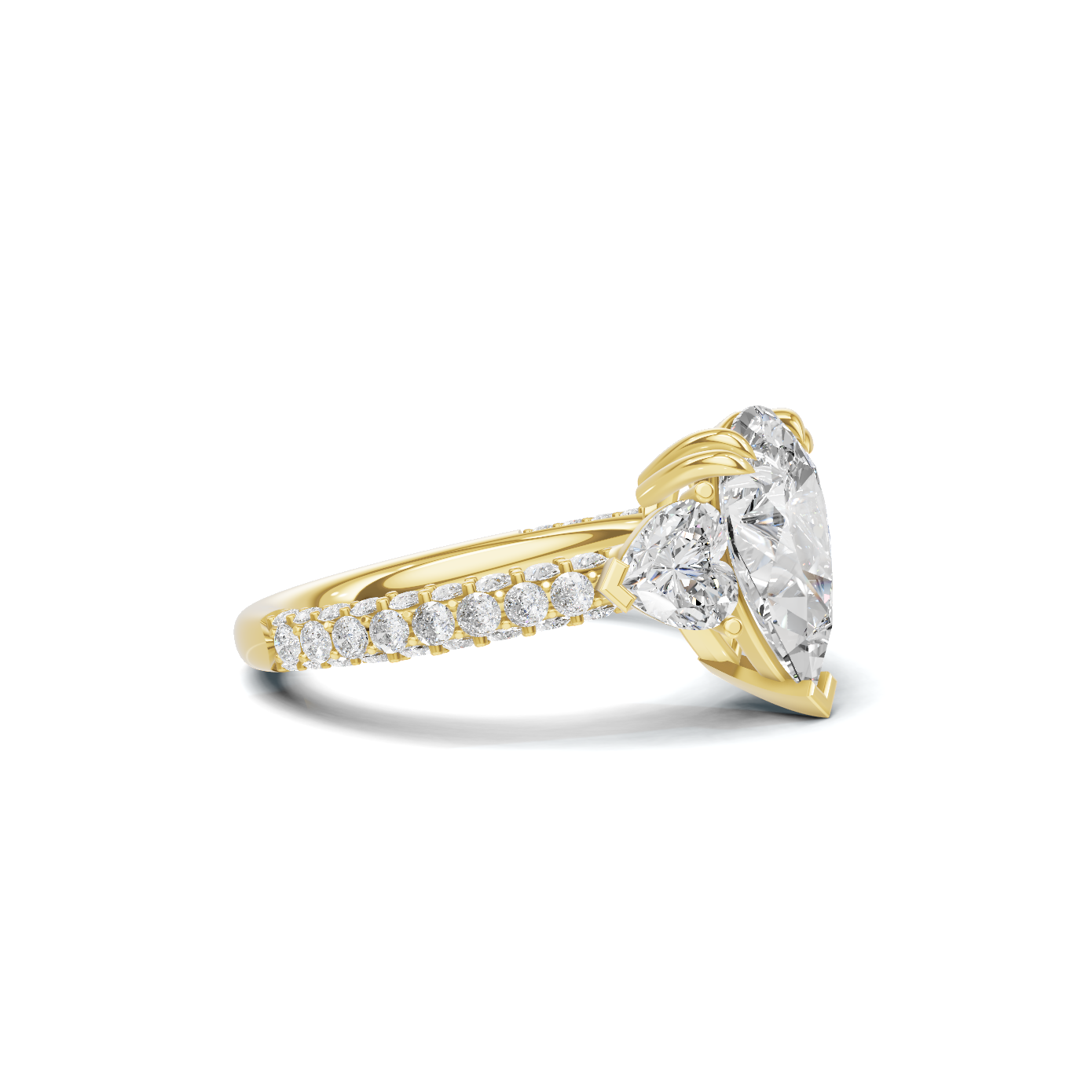Luxe Brilliant Three Stone Ring