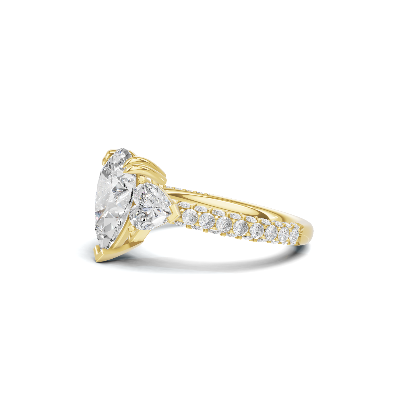 Luxe Brilliant Three Stone Ring