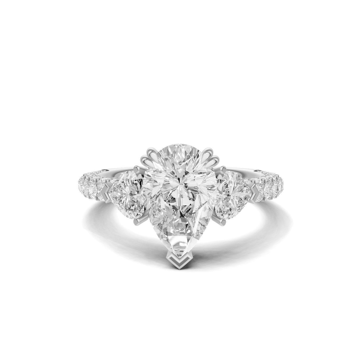 Luxe Brilliant Three Stone Ring
