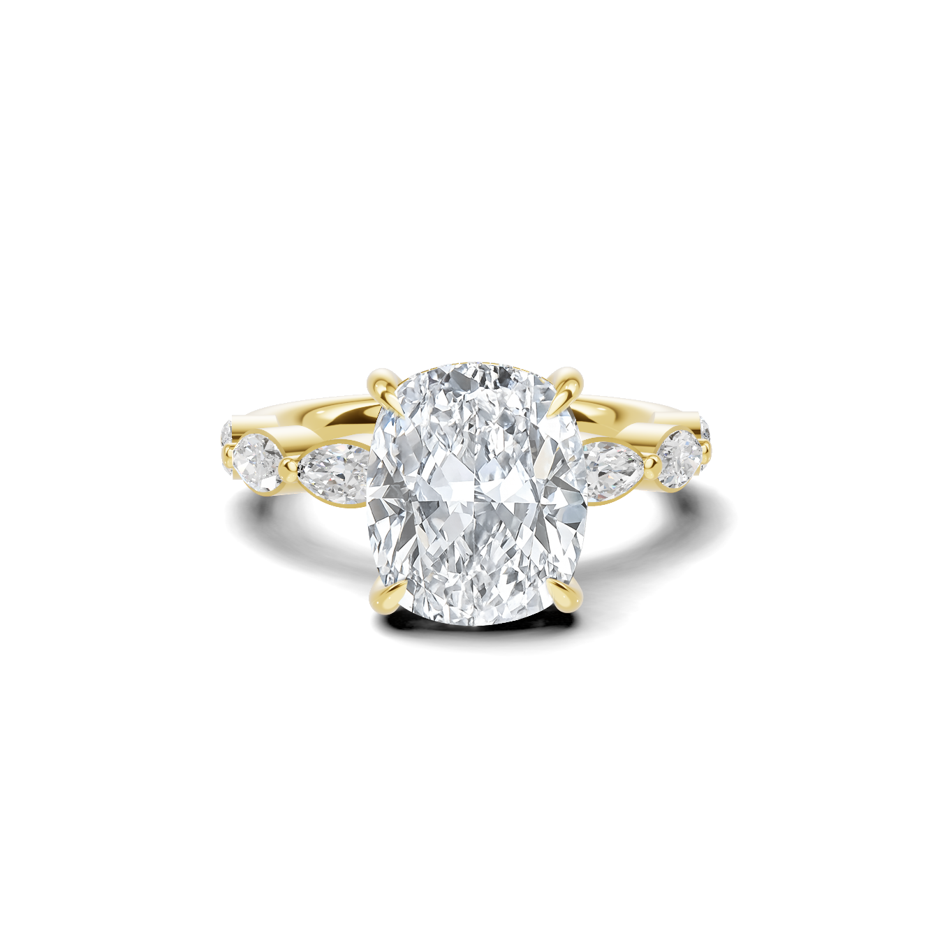 Luxe Elegant Marquise Accented Ring