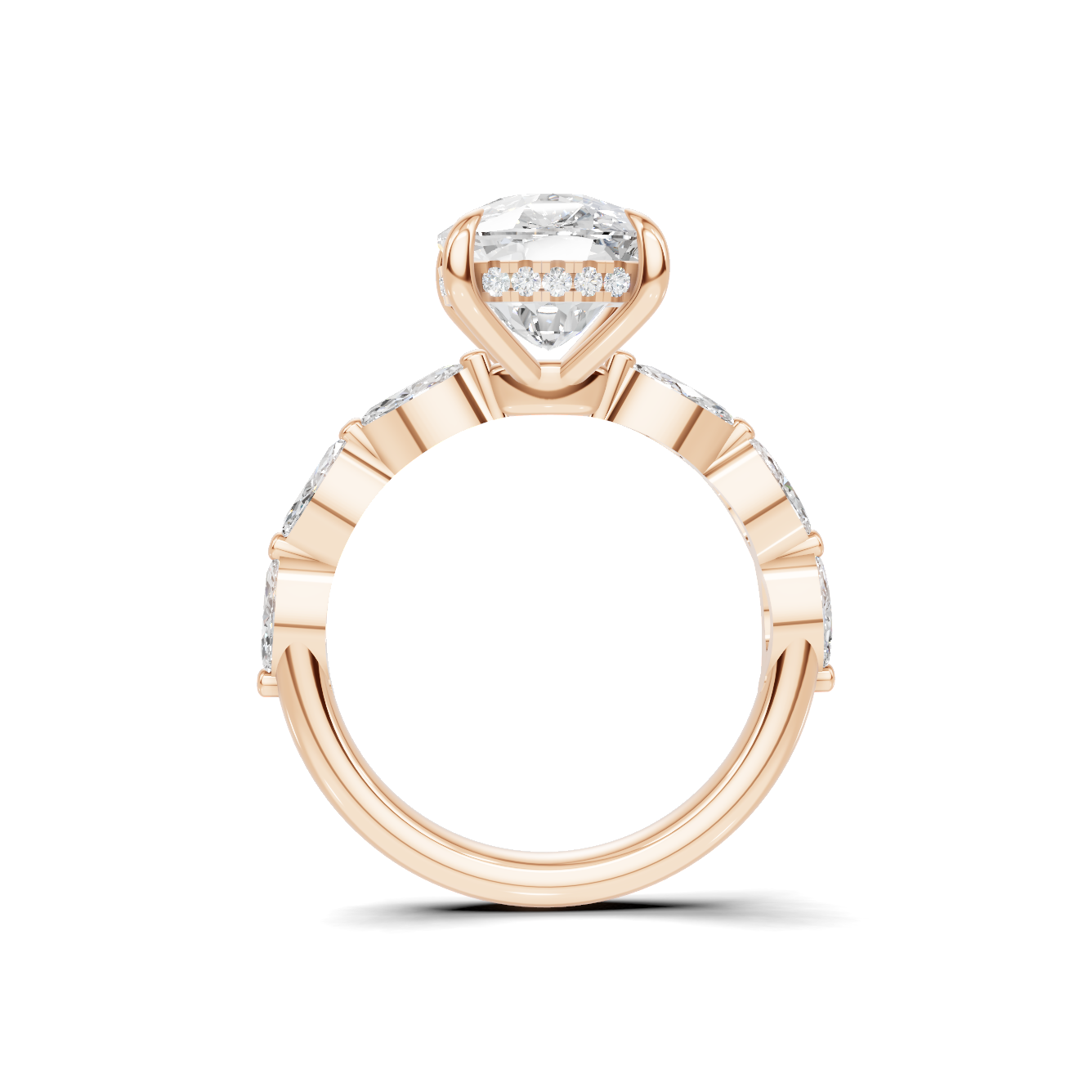 Luxe Elegant Marquise Accented Ring