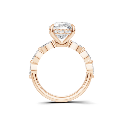 Luxe Elegant Marquise Accented Ring