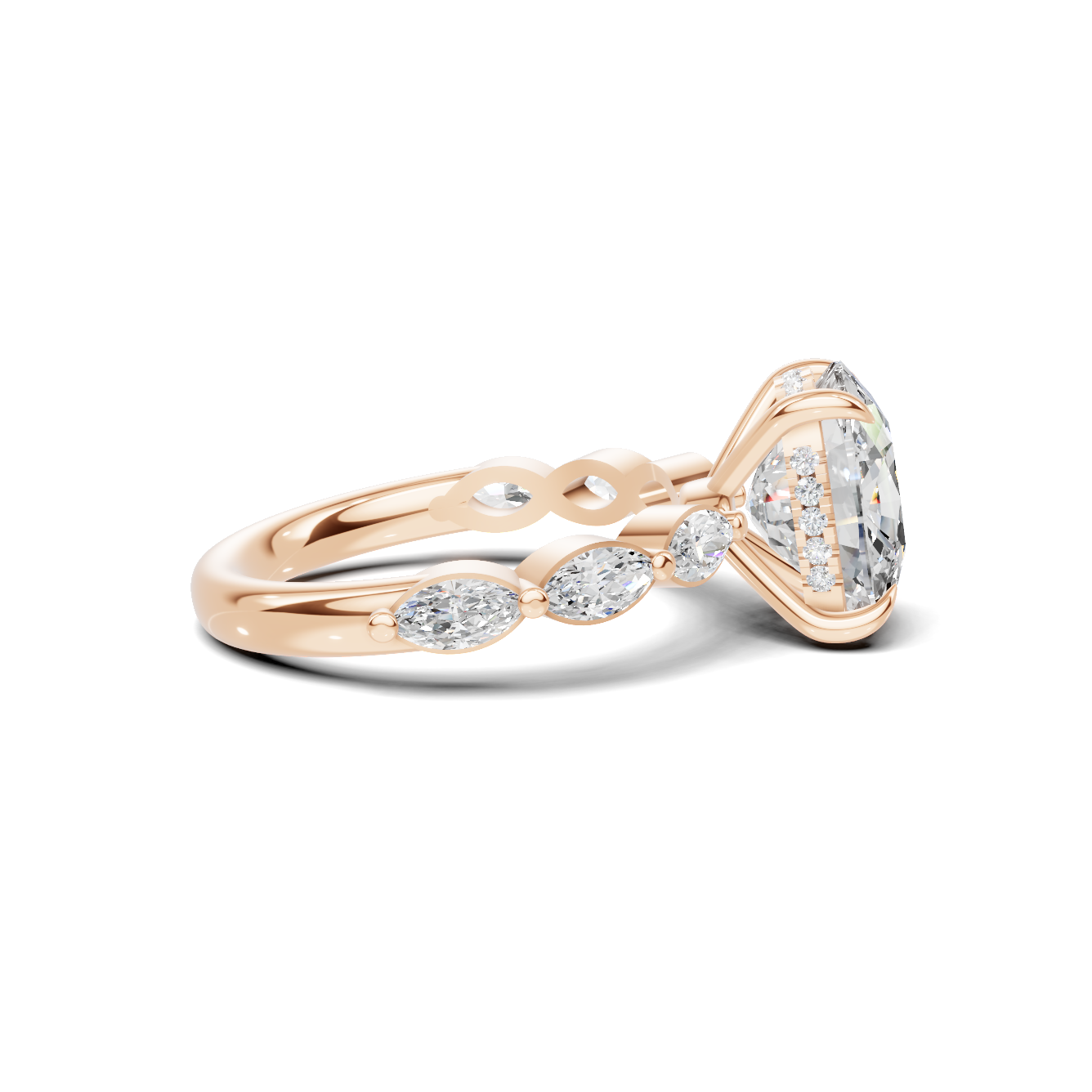 Luxe Elegant Marquise Accented Ring