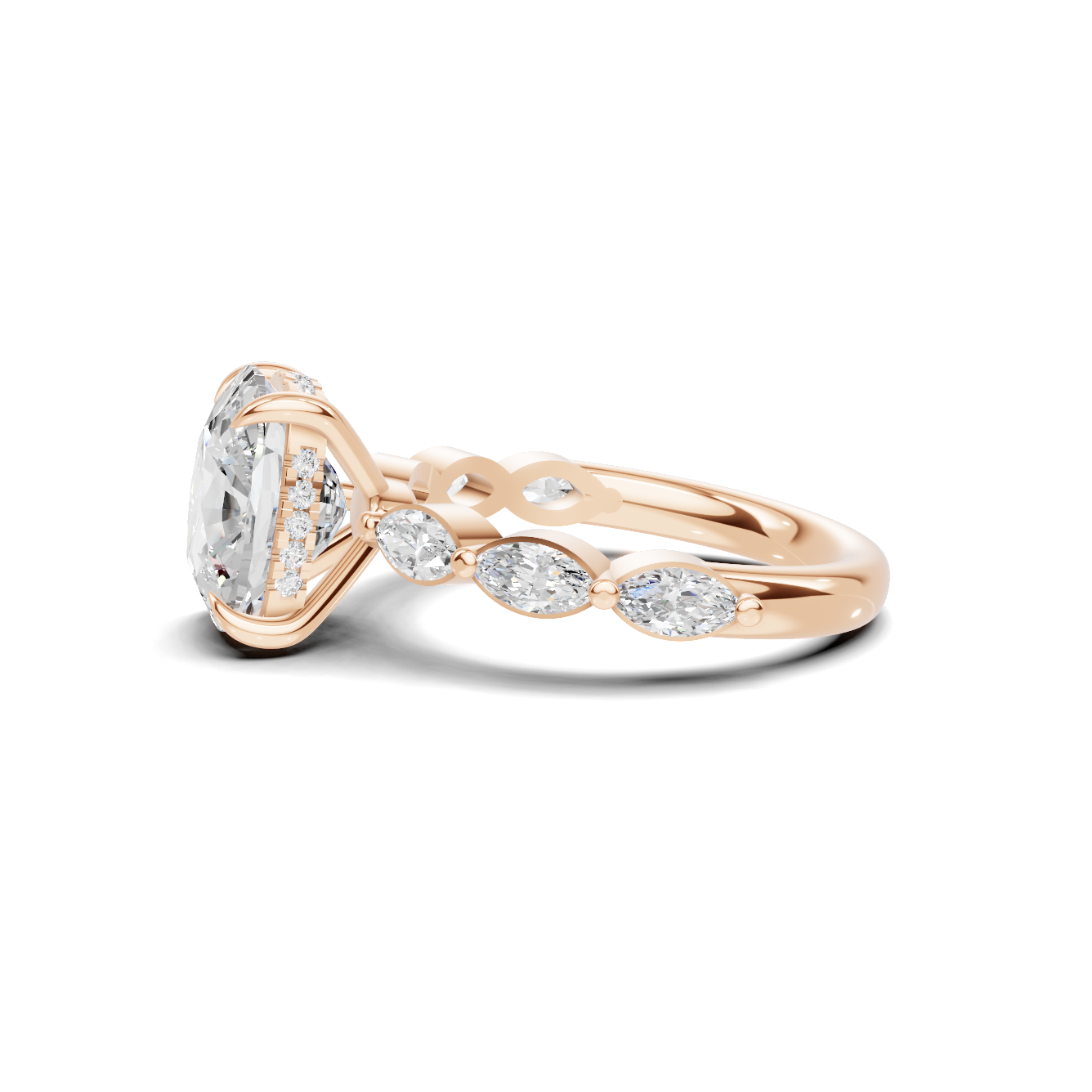 Luxe Elegant Marquise Accented Ring