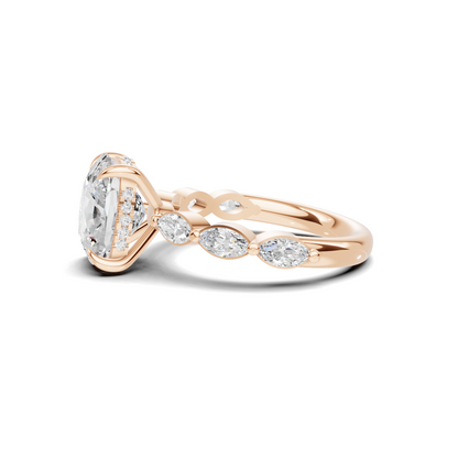 Luxe Elegant Marquise Accented Ring
