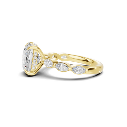Luxe Elegant Marquise Accented Ring