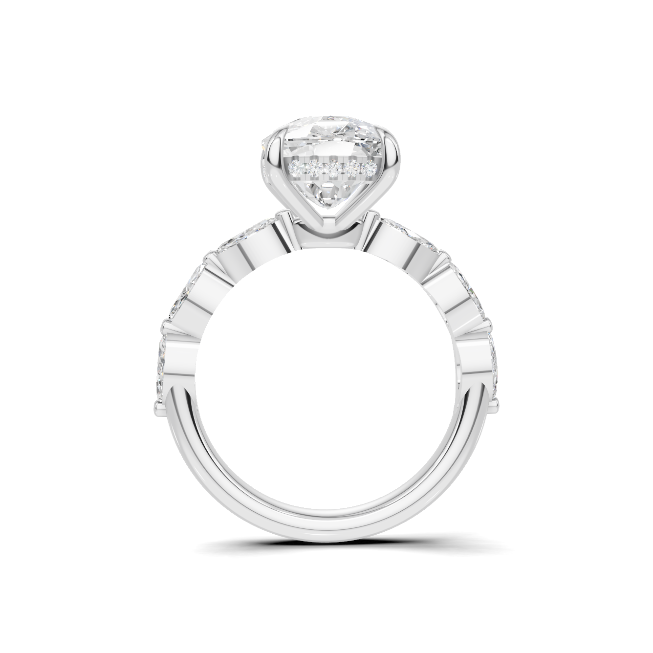 Luxe Elegant Marquise Accented Ring
