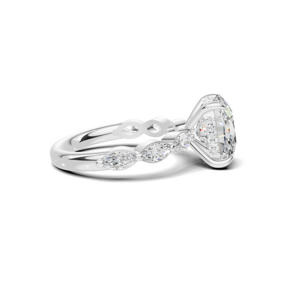 Luxe Elegant Marquise Accented Ring