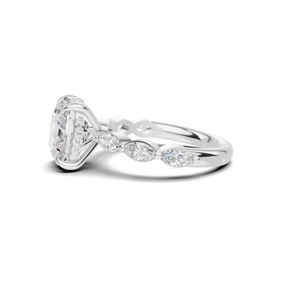 Luxe Elegant Marquise Accented Ring