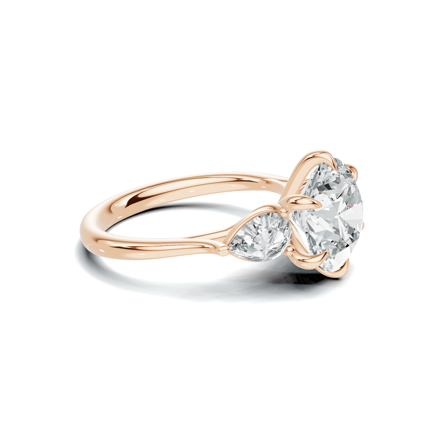 Luxe Elegant Three Stone Ring