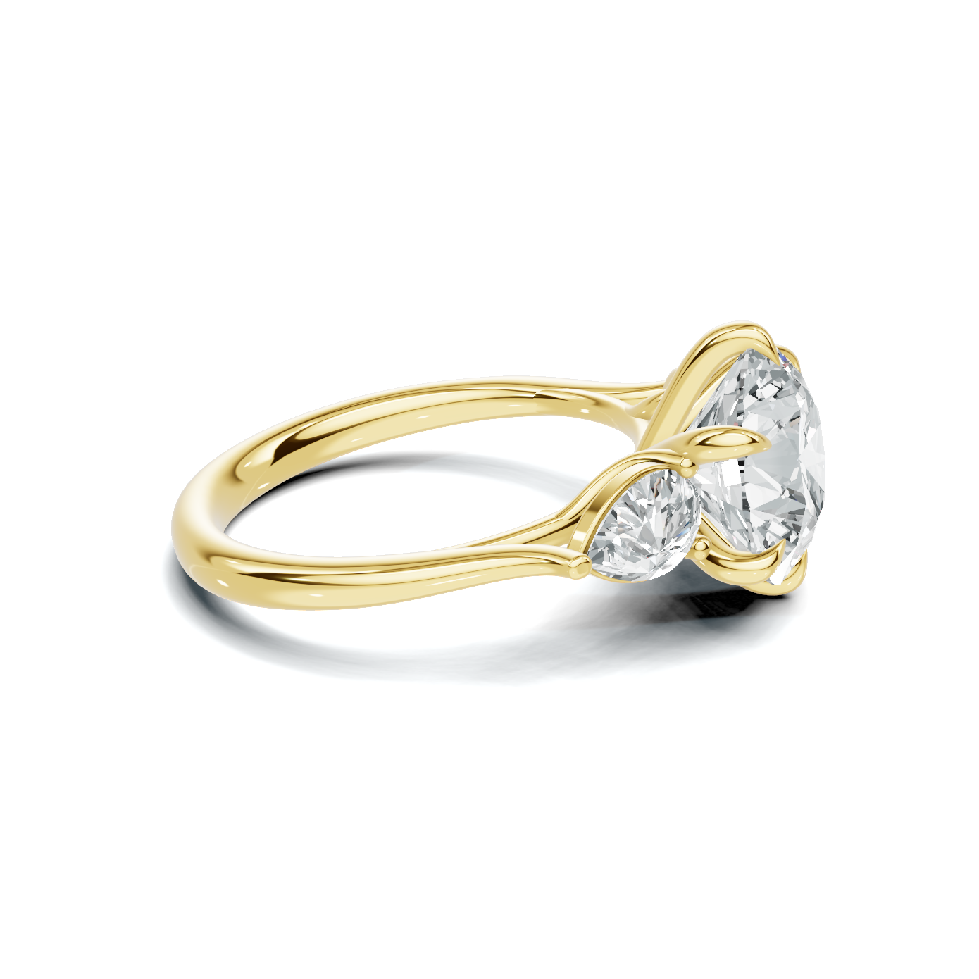 Luxe Elegant Three Stone Ring